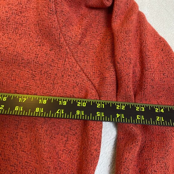 Orvis Womans Henley Sweater Large Red Heathered Long-Sleeve Pullover Cozy Lounge - Picture 5 of 9